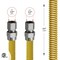 Flextron Gas Line Hose 1/2'' O.D.x30'' Len 3/8" FIP Fittings Yellow Coated Stainless Steel Flexible Connector FTGC-YC38-30H - alternate 2
